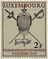 Delcampe - 97265 MNH LUXEMBURGO 1954 CAMPEONATOS DEL MUNDO DE ESGRIMA EN LUXEMBURGO - Fechten