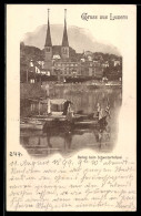 Delcampe - AK Luzern, Barken Beim Schweizerhofquai - Luzern