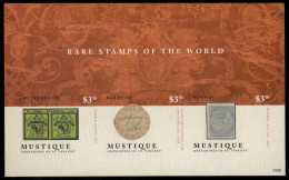 Delcampe - S. Vincent Mustique 2014, Rare Stamps, Norway. Switzerland, 3val In BF IMPERFORATED - St.Vincent Y Las Granadinas