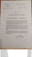 Delcampe - PREFECTURE DU CHER INSPECTION DE LA SANTE TYPHUS EXANTHEMATIQUE HOSPITALISATION CIRCULAIRE DU PREFET - Gesundheit
