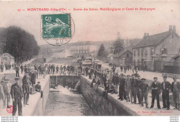 Delcampe - MONTBARD ENTREE DES USINES METALLURGIQUES ET CANAL DE BOURGOGNE R1 - Montbard