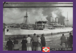 Delcampe - Nederland Kpm Stoomboot Nieuw Holland Real Photo Unposted #SCX313 - Handel