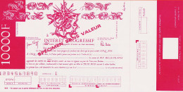 Delcampe - 7243 /  BON TRESOR à 5 ANS Specimen Sans Valeur 1970s LA POSTE 10.000 F Interet Progressif Instruction PTT - Altri & Non Classificati