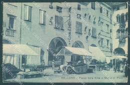 Delcampe - Belluno Città Mercato Piazza Delle Erbe Cartolina JK4220 - Belluno