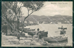 Delcampe - Messina Città Ganzirri Lago Barche Alterocca 22791 Cartolina MX0892 - Messina
