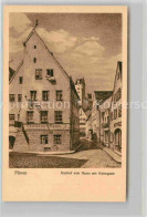 Delcampe - Fuessen Allgaeu Gasthof Hasen Hutergasse Radierung Kuenstlerkarte - Füssen