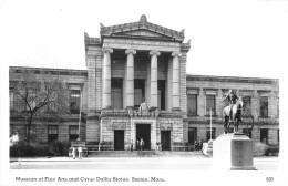 Delcampe - BR101255 Museum Of Fine Arts And Cyrus Dallin Statue Boston Mass Real Photo  Usa - Sonstige & Ohne Zuordnung