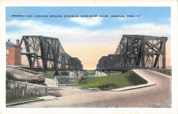 Delcampe - Us403 Memphis And Harahan Bridges Spanning Mississippi  River Usa Tennessee - Welt