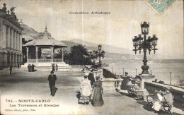 Delcampe - CPA Monte Carlo Les Terrasses Et Kiosque - Sonstige & Ohne Zuordnung
