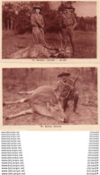 Delcampe - 84Vn   Asie Lot De 2 Cpa Chasse Chasseurs Cerf Et Zébu - Jagd
