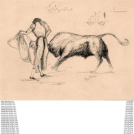 Delcampe - 712z   Corrida Torero Dessin (18.5cm X 14cm) à L'encre De Chine Une Passe - Stierkampf
