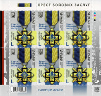 Delcampe - UKRAINE 2023 Mi 2114 ORDER FOR COMBAT MERIT MINT MINIATURE SHEET ** - Ucrania