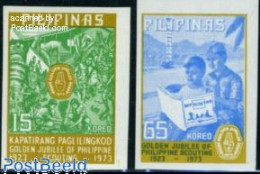 Delcampe - Philippines 1973 50 Years Scouting 2v Imperforated, Mint NH, Sport - Scouting - Philippines