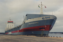 Delcampe - MARKBORG Cargo Ship Postcard Size Real Photo #SDG052 - Handel