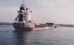 Delcampe - MERWEBORG Cargo Ship Postcard Size Real Photo #SDG055 - Handel