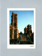 Delcampe - Laon (02) : La Cathédrale Vue Des Remparts - Laon