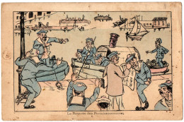 Delcampe - Militaria - Militaire : Humoristiques : Marine : La Rentrée Des Permissionnaires : Illustrateur à Identifier - Humor