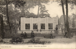 Delcampe - Alais CPA Monument Aux Morts - Alès