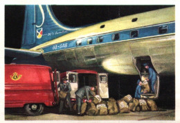 Delcampe - Chromo Super Chocolat Jacques 1963, Lignes Aériennes Belges Sabena, N° 87: Le Courrier Nocturne, La Poste - Jacques