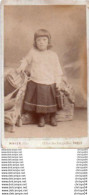 Delcampe - 3V86Va  CDV Fillette Robe Sac à Main Photo Mayer Rue Des Batignolles à Paris - Fotografie