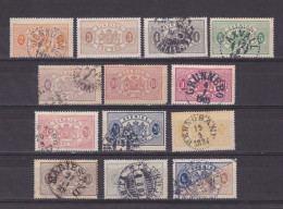 Delcampe - SWEDEN 1881 Sc# O12-O25 CV $103 Official Stamps Part Set Perf 13 MH/Used - Dienstmarken