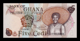 Delcampe - Ghana 5 Cedis 1977 Pick 15b Sc- AUnc - Ghana