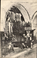 Delcampe - Tunisie Tunis CPA Bazar Arabe Dans Le Souk Des Etoffes - Tunesien
