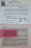 Delcampe - Versicherung - Police Neubrandenburg 1894 , Gutsbesitzer Wolckenhaar Auf Holtdorf , Gallentin B. Kleinen , Mecklenburg ! - Documenti Storici