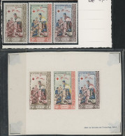 Delcampe - LAOS -1963 -CENTENAIRE DE LA CROIS ROUGE -Y&T -N°90 / 92N*  +BF N° 29 N** SÉRIE COMPLÈTE - Laos