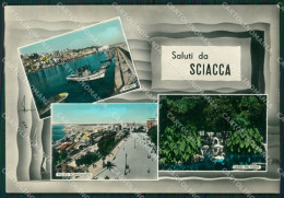 Delcampe - Agrigento Sciacca Saluti Da Foto FG Cartolina ZK3500 - Agrigento