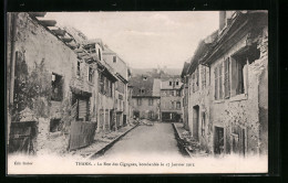 Delcampe - CPA Thann, La Rue Des Cigognes, Bombardée Le 17 Janvier 1915 - Thann