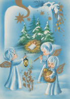 Delcampe - ENGEL WEIHNACHTSFERIEN Feiern & Feste Vintage Ansichtskarte Postkarte CPSM #PAH827 - Engel