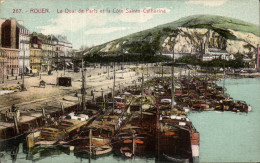 Delcampe - CPA Rouen Le Quai De Paris Et La Cote Sainte Catherine - Rouen