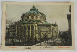 Delcampe - Bucuresci Ateneul Roman 1905 (dos Simple, Circulée Et Timbrée, Editura J. Saraga & Cie "Fortuna") - Rumänien