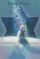 Delcampe - Feliz Año Navidad MUÑECO DE NIEVE Vintage Tarjeta Postal CPSM #PAZ626 - Neujahr