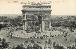 Delcampe - CPA Paris L'Arc De Triomphe Et La Tombe Du Soldat Inconnu - Triumphbogen