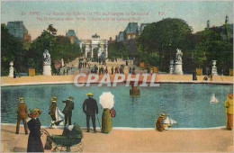 Delcampe - CPA Paris Le Bassin Des Tuilleries Et L'Arc De Triomphe Du Carrousel - Triumphbogen