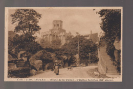 Delcampe - 63 - Royat - Route De La Vallée Et Église Fortifiée - 1931 - Royat