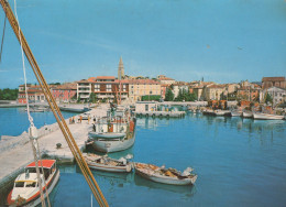 Delcampe - Slovenia Izola Fishing Boats Harbor Townscape Architecture Vintage *YAN265 - Slowenien