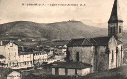 Delcampe - BÉHOBIE, PYRÉNÉES-ATLANTIQUES, CHURCH, TOWER, MOUNTAIN, POSTCARD, FRANCE - Béhobie