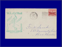 Delcampe - Boules & Bowling - Année: 1948 - USA,ENV. 1er VOL BOWLING GREEN/LOUISVILLE 2/8:Bowling* - Pétanque