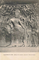 Delcampe - Bombay, India. Linga Shrine Elephanta Caves - Shiva In His Double Character - Indien