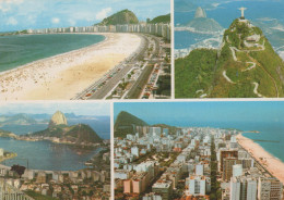 Delcampe - Brazil Rio De Janeiro Aerial Views Copacabana Beach Christ Redeemer *YAN568 - Rio De Janeiro