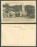 Delcampe - India Old Postcard Church Of England, Clock Tower, Street Scene, Simla Shimla - Indien