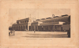 Delcampe - A960 Egypt Alexandria 1931 Cairo Train Station Passepartout Vintage Postcard - Kairo