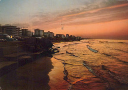 Delcampe - Italy Riccione Sunset Beachfront Buildings Seascape Ocean Waves *YAN775 - Sonstige & Ohne Zuordnung