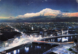 Delcampe - 38 GRENOBLE VUE GENERALE DE NUIT AU FOND LE MOUCHEROTTE - Grenoble
