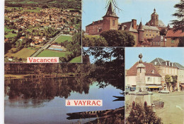 Delcampe - 46 VAYRAC VUE GENERALE LE CHATEAU DELAPIERRE LE CERISIER LE CENTRE DE - Vayrac