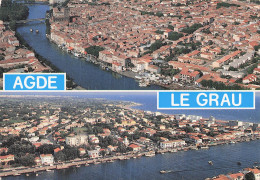 Delcampe - 34 AGDE CARTE POSTALE AVEC JEU DE MOTS CROISES - Agde