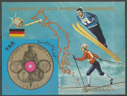 Delcampe - Yemen, Arab Republic 1970 Mi Block 150 MNH (ZS10 YMMbl150) - Ski